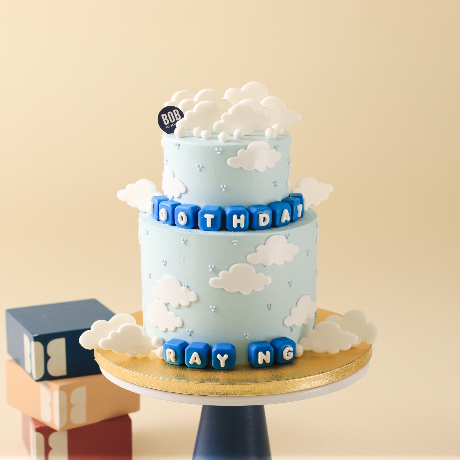 Baby Shower Cake in Baby Blue